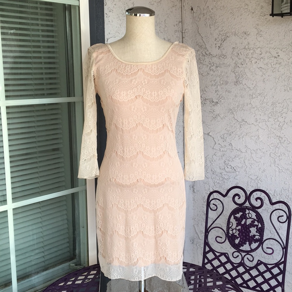 Nude Lace Dress